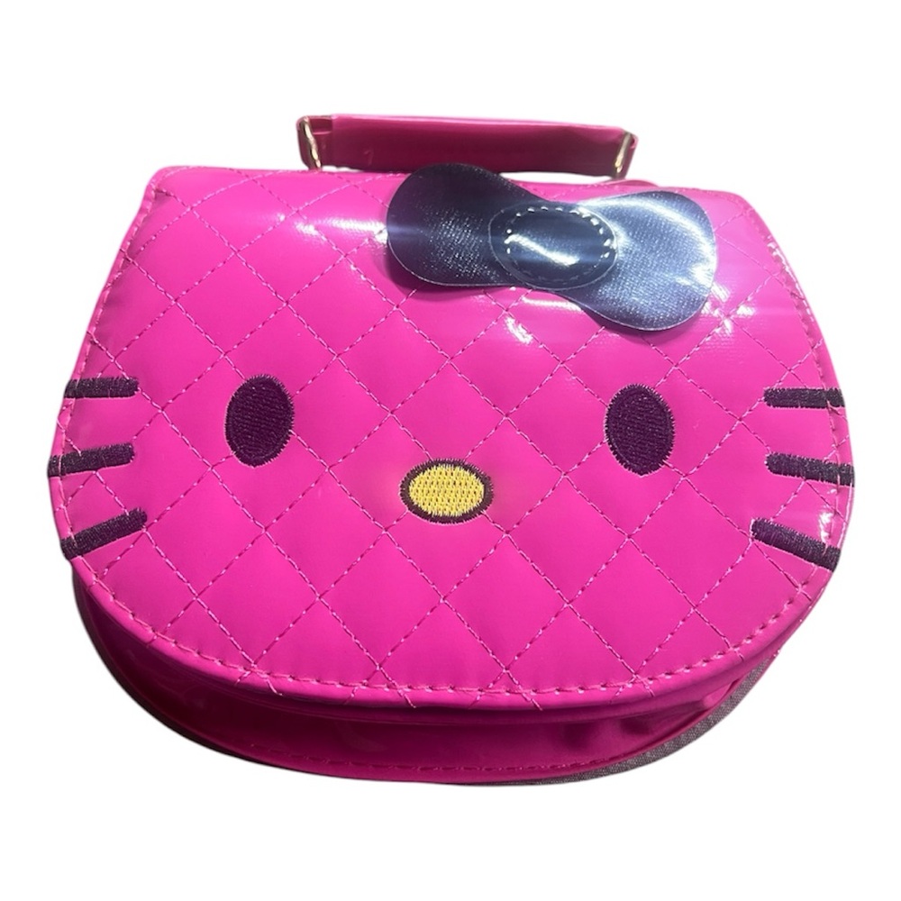 Girls' Pink Hello Kitty Style Quilted Crossbody Bag